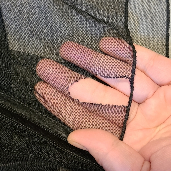 Cartise black mesh overlay dress gown size 12 - Picture 3 of 7